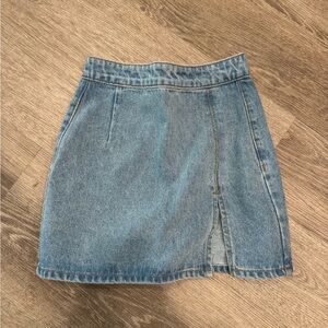Lioness Light Blue Denim Mini Skirt